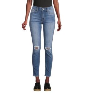 Hudson Tally Skinny Jeans Distressed Blown Out Knees Medium Wash Size 30